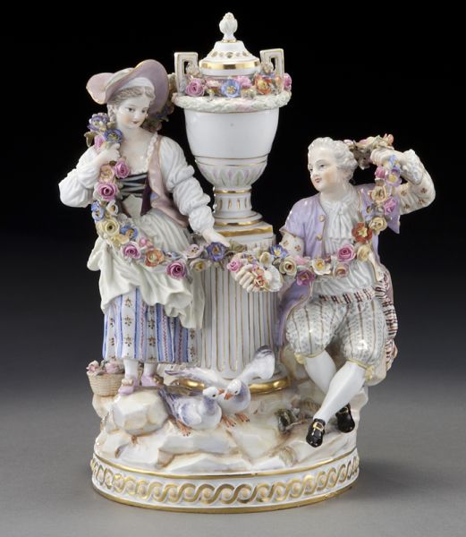 Meissen porcelain figural groupdepicting 1742e7