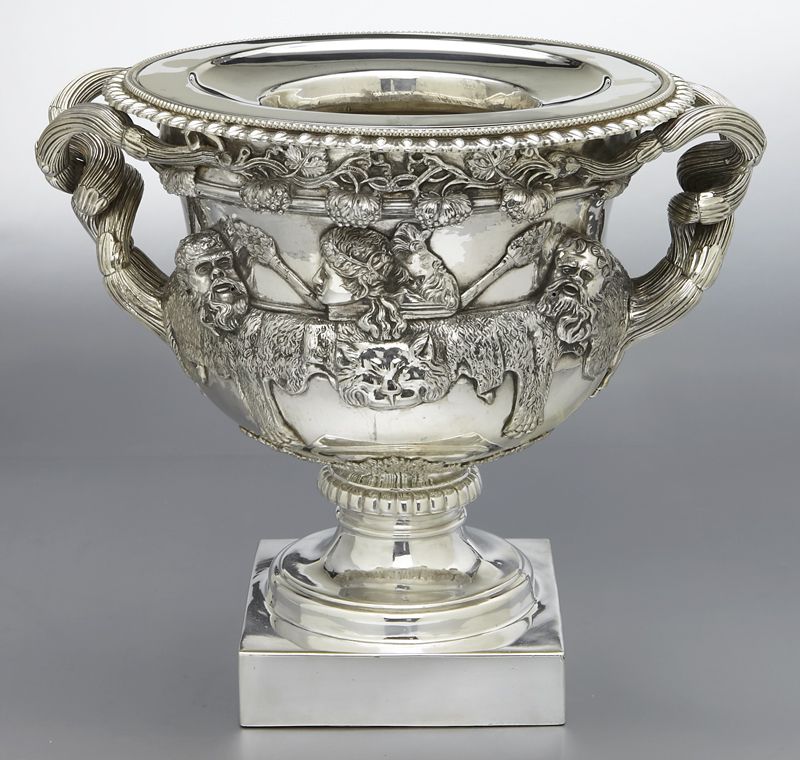 Silverplate urn after the ''Warwick''