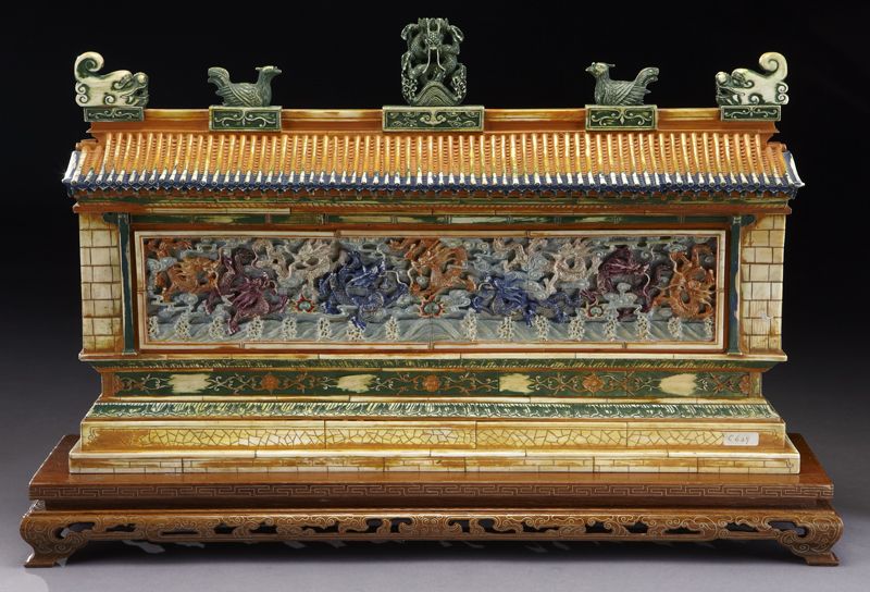 Chinese carved polychrome ivory 17432a