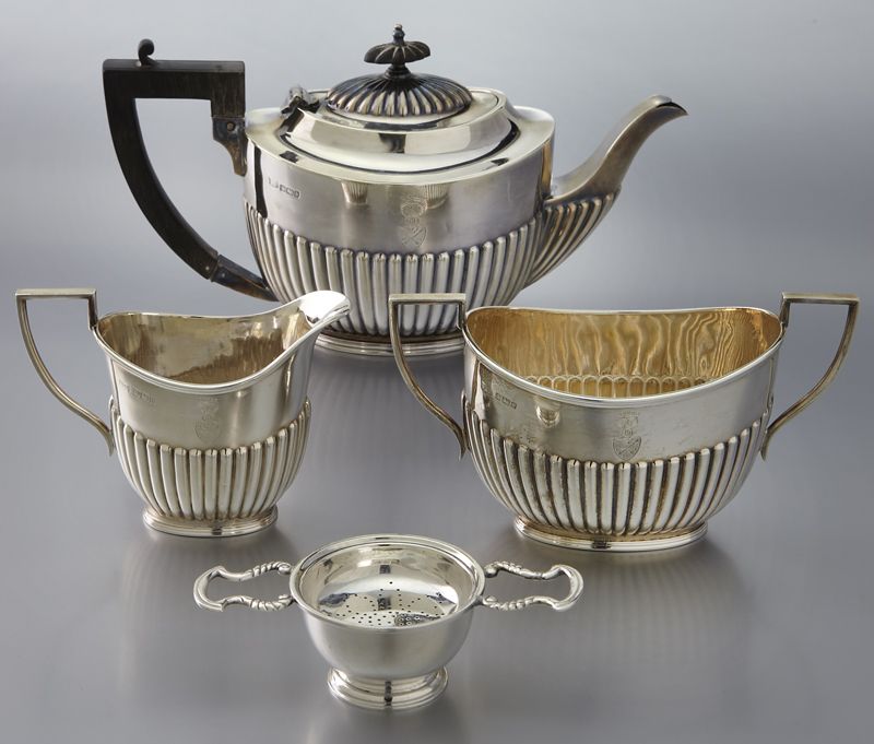 3 Pc. English sterling silver tea service