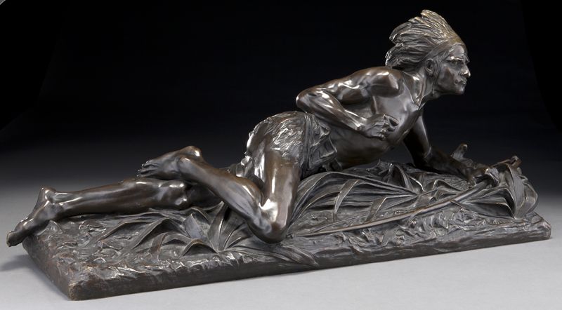 Edouard Drouot bronze sculpture of an