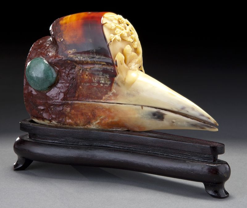 Chinese carved hornbill head International 1743af