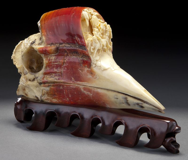 Chinese carved hornbill head(International