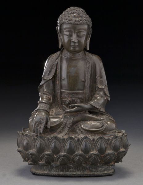Chinese Ming bronze Buddhaseated 1743c0