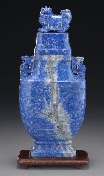 Large Chinese carved sodalite vasedepicting 1743d1