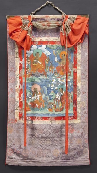 Chinese Tibetan Qing watercolor 1743e6