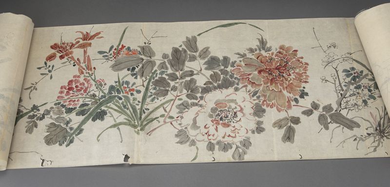 Chinese watercolor hand scroll 174418