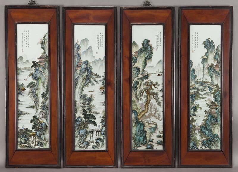 Chinese porcelain plaque inlaid 174449