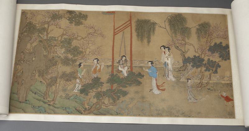 Chinese watercolor hand scroll
