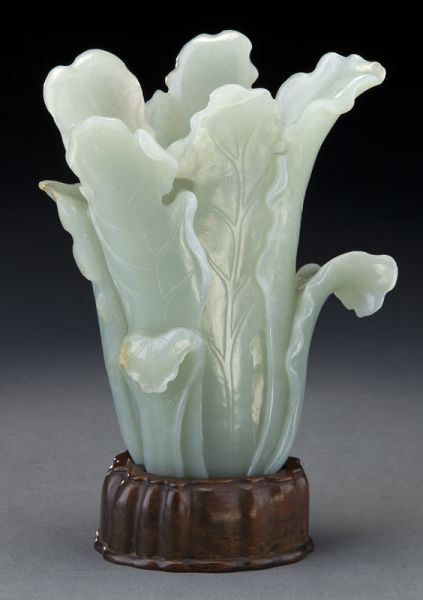 Chinese Qing carved jade cabbage 174489