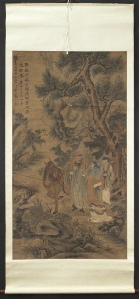 Chinese Qing watercolor scrolldepicting 1744a4