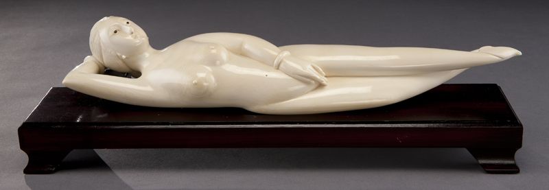 Chinese carved ivory doctor s lady 1744fb