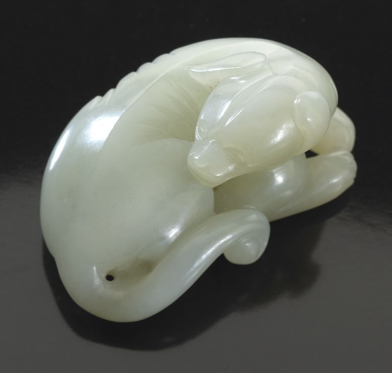 Chinese Qing carved jade pendantdepicting 174518