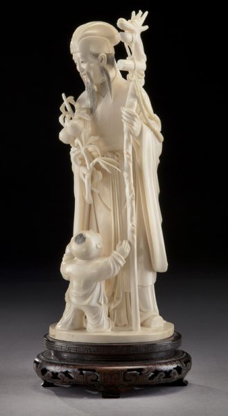 Chinese carved ivory figure group International 17452f
