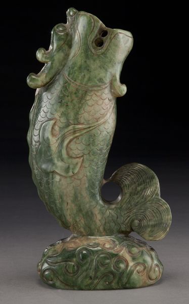 Chinese carved jadeite dragonfish 174544