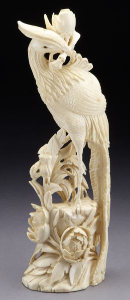 Chinese carved ivory phoenix (International