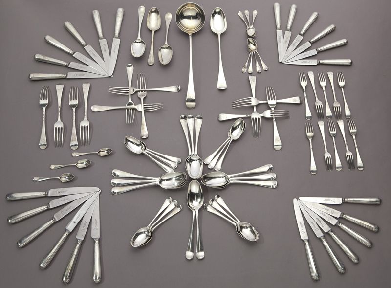 84 Pcs English sterling silver 1745fb