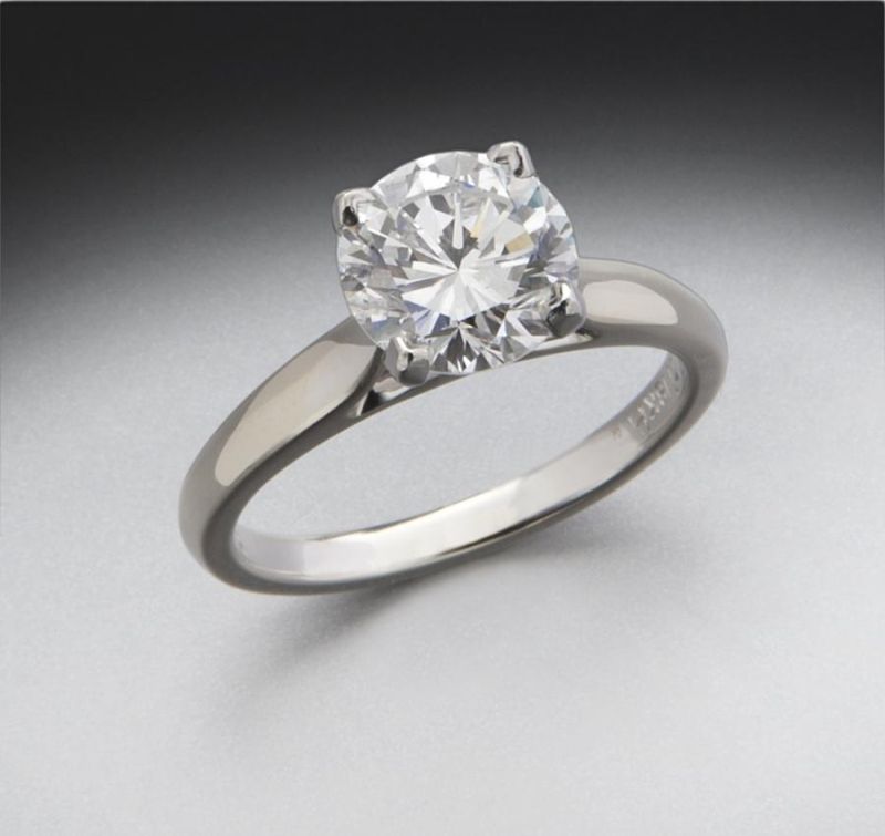 Platinum and 2 20 ct diamond GIA  174606