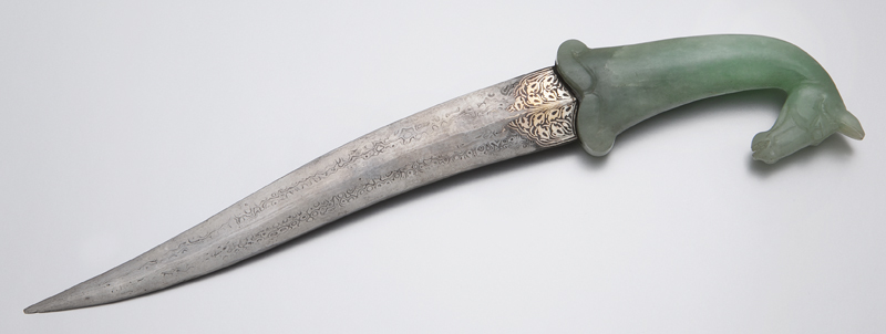 Chinese Mughal style jade handled 17461f
