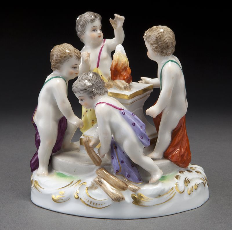 Meissen porcelain figural group