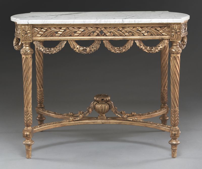 Louis XVI style gilt marble top 174667