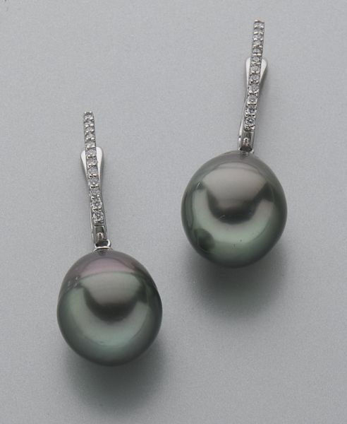 Pr Tahitian pearl earrings with 174687