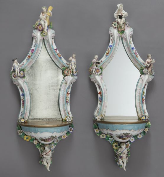 Pr Meissen style porcelain mirrored 1746ae