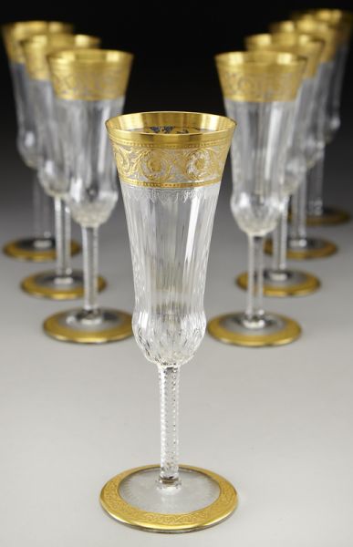 (12) St. Louis Thistle pattern champagne