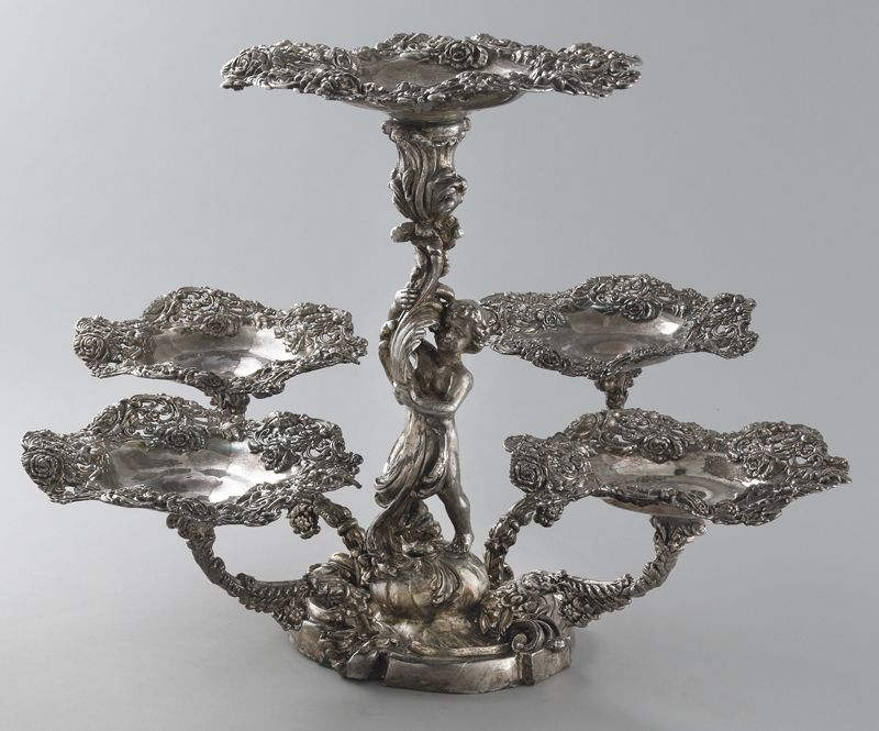 Continental silver plate epergne