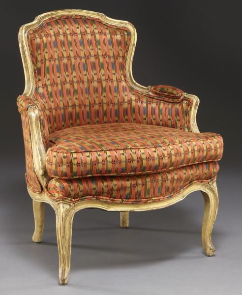 Louis XV style upholstered bergereraised 17478e