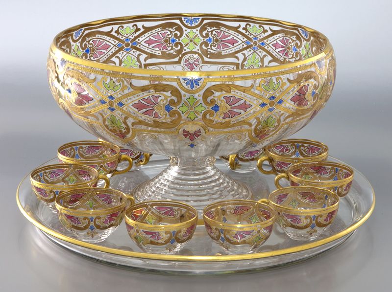 13 Pc. Fritz Heckert gilt enameled