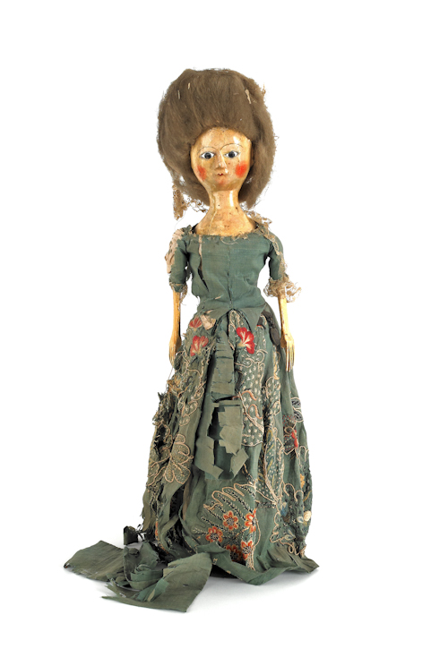 English Queen Anne wooden doll with