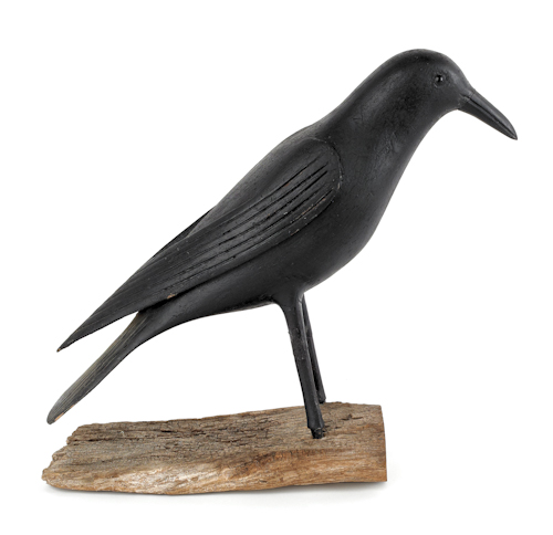 Crow decoy ca. 1870 made by Warren Scott