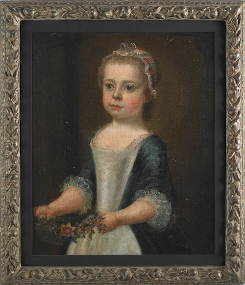 English 18th c. oil on canvas portrait