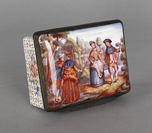 Battersea enameled box 18th c  174823