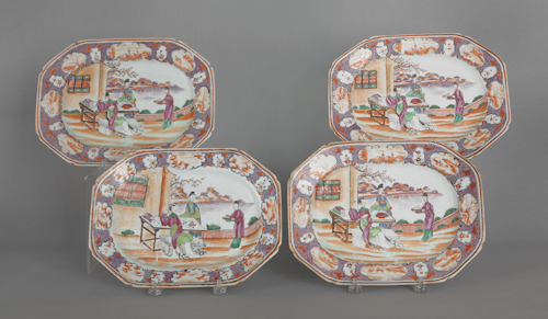 Set of four Chinese export porcelain