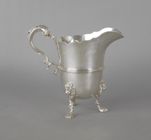 English silver pitcher 1897-1898 bearing