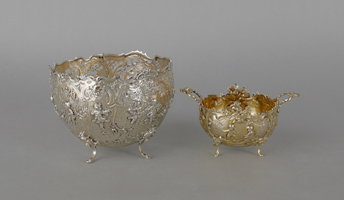 Two Continental silver bowls 19th