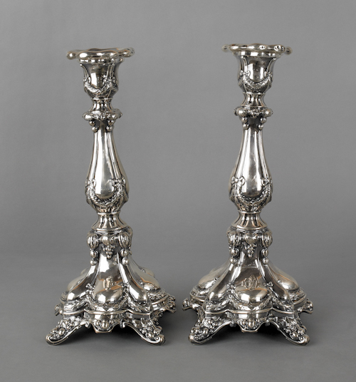 Pair of Russian weighted silver 174855