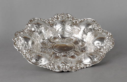 Gorham repoussé sterling silver bowl