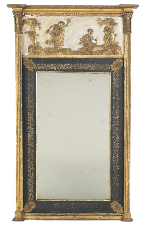 Hepplewhite giltwood mirror ca.