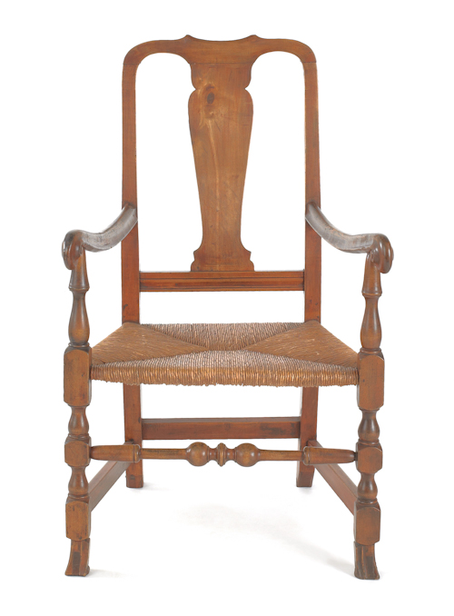 New England Queen Anne maple armchair 174897