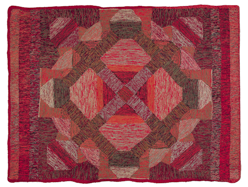 Shaker mat ca. 1915 in a geometric pattern