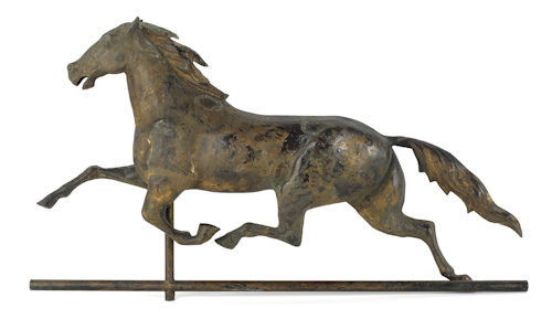 Full bodied copper running horse 1748c6