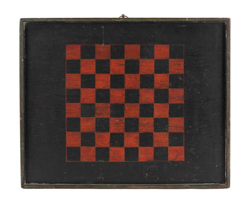 Painted pine gameboard late 19th