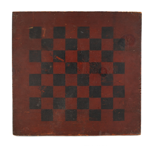Painted pine gameboard late 19th