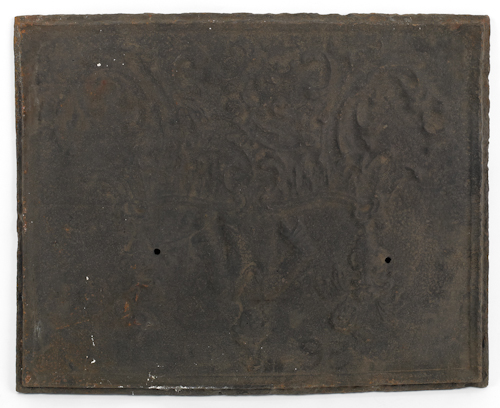 Cast iron stove plate 18th c depicting 17494f