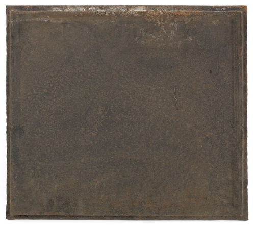 Cast iron stove plate inscribed 174950