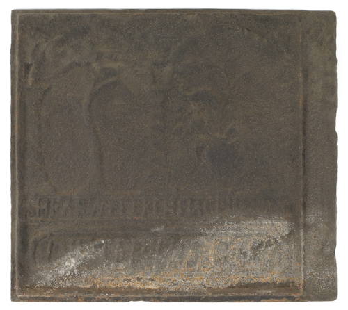 Cast iron stove plate 18th c. The Shearwell