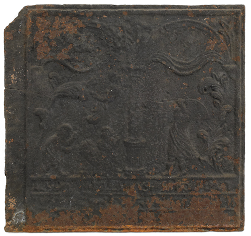 Cast iron stove plate 18th c. Samson